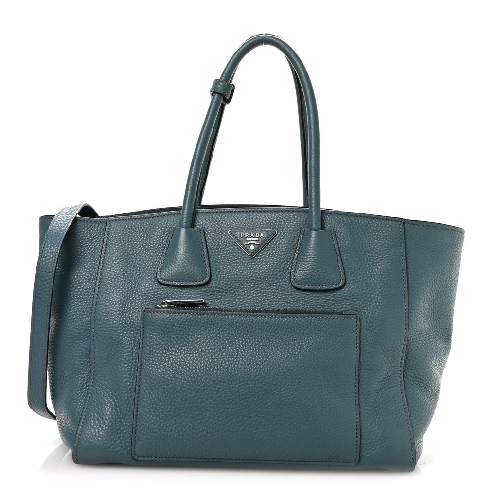 Prada Vitello Phenix Shopping Tote Marine
