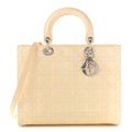 Dior Patent Cannage Large Lady Dior White