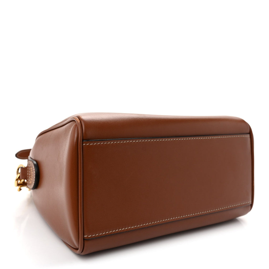 Celine Smooth Calfskin Triomphe Small Boston Bag Tan