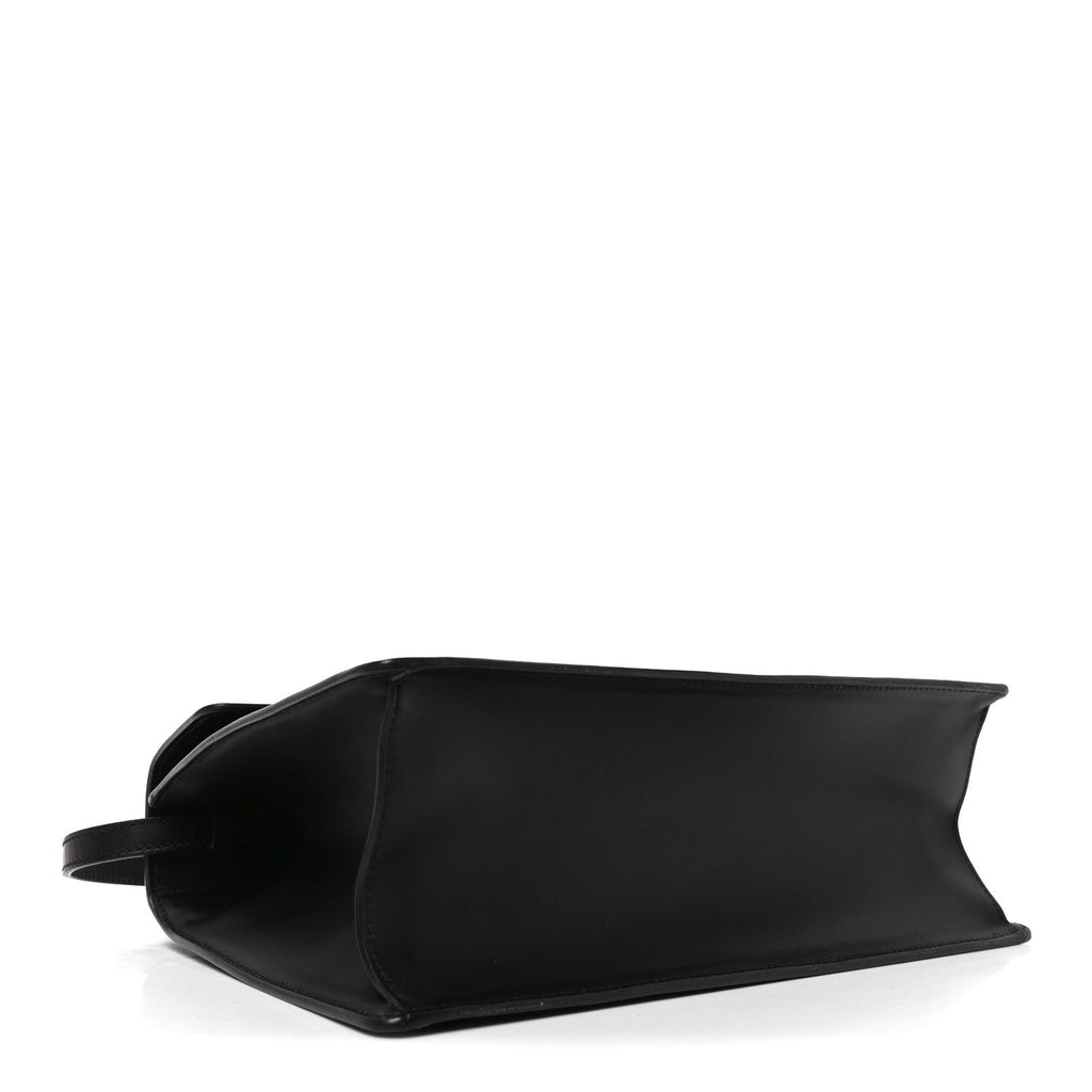 Gucci Calfskin Medium Sylvie Top Handle Bag Black