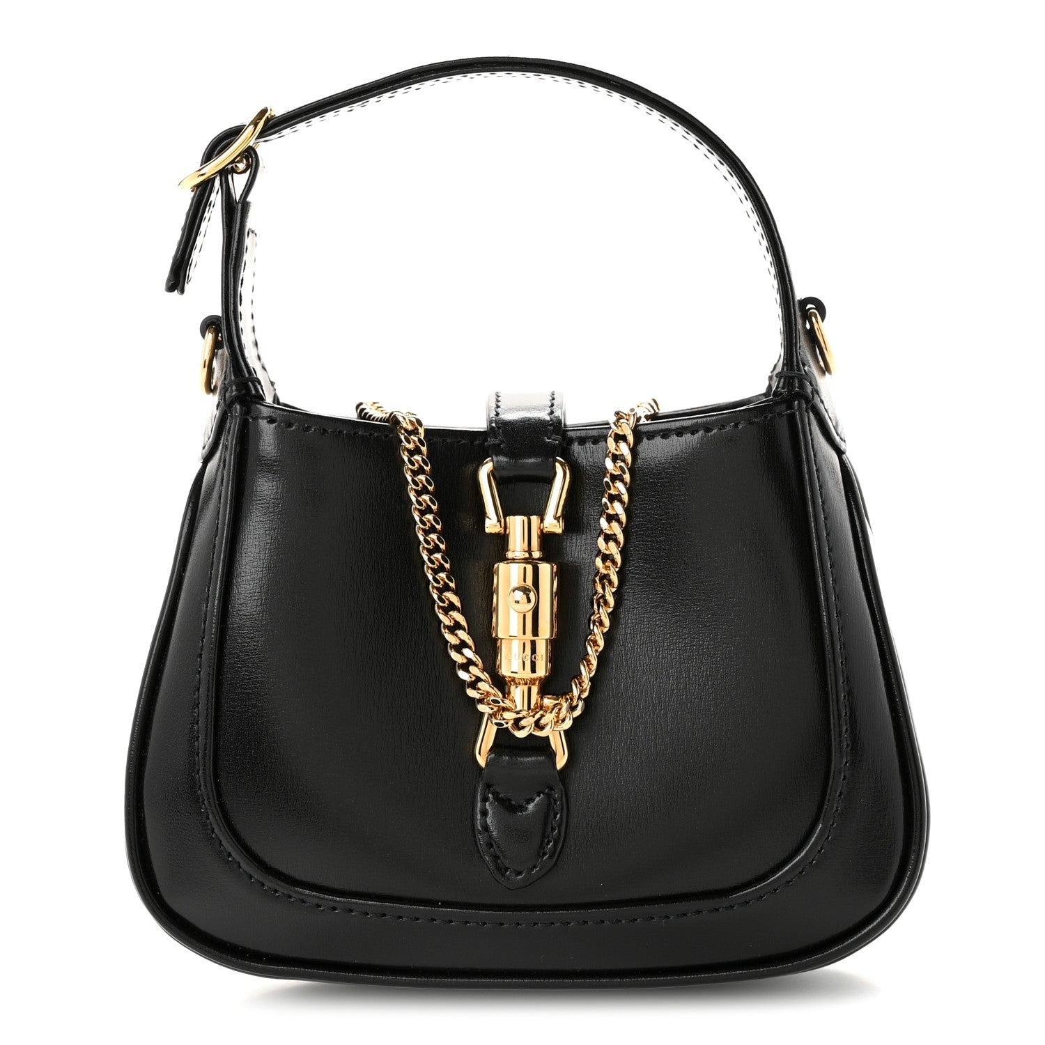 Gucci Boarded Dyana Lux Calfskin Nano Jackie 1961 Hobo Black