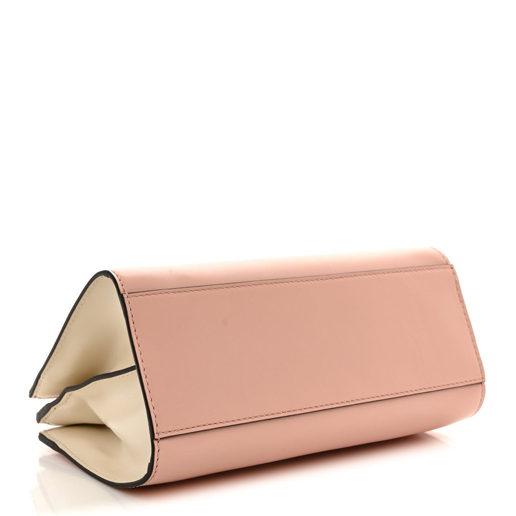 Gucci Nappa Bamboo Web Small Nymphaea Top Handle Bag Perfect Pink Mystic White
