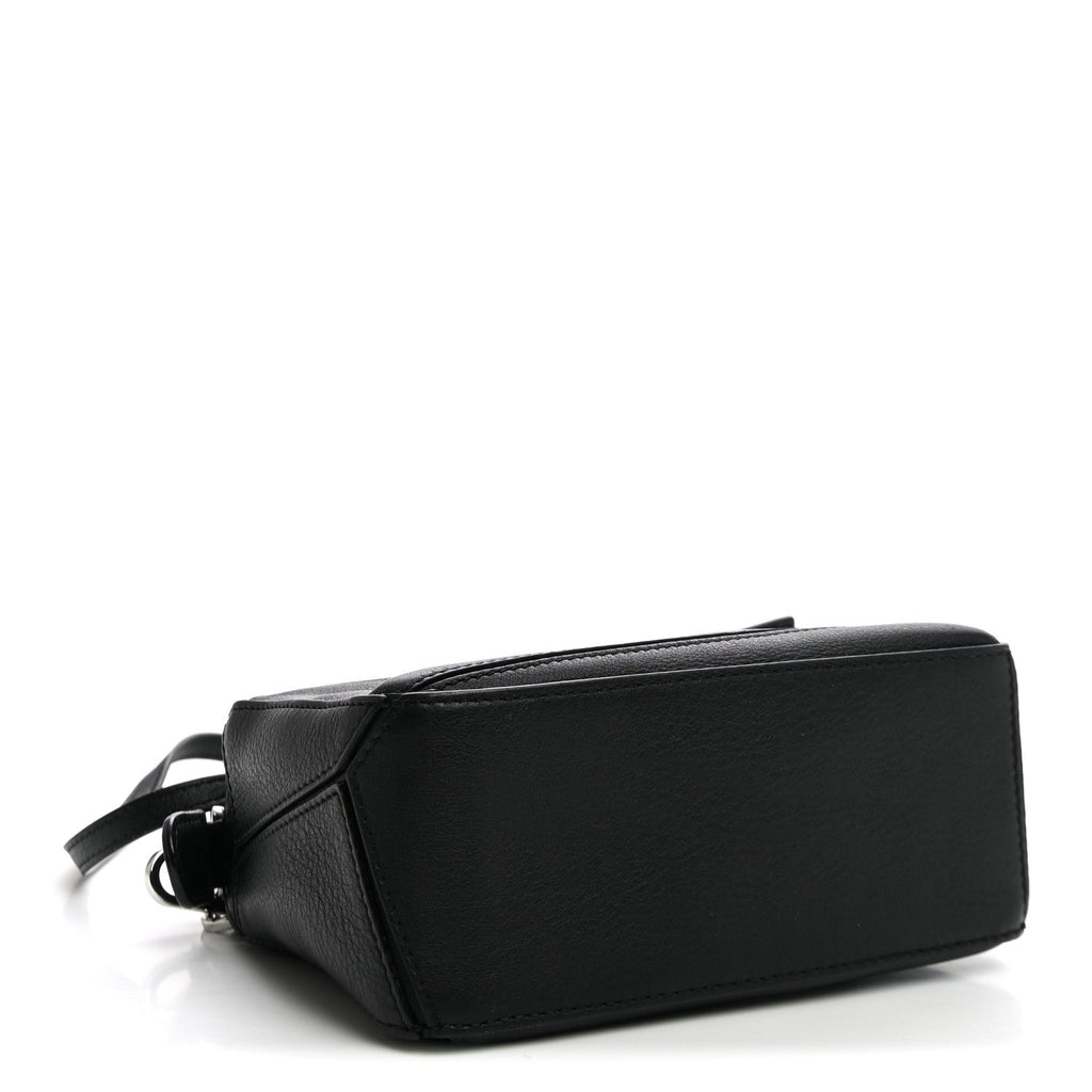 Loewe Calfskin Mini Puzzle Edge Bag Black