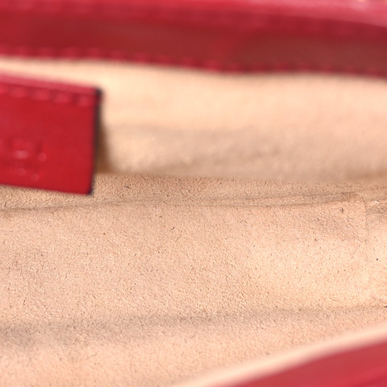 Gucci Vintage Effect Calfskin Matelasse Diagonal Super Mini Torchon GG Marmont Shoulder Bag Black Romantic Cherry