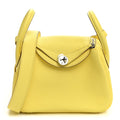 Hermès Taurillon Clemence Mini Lindy 20 Limoncello