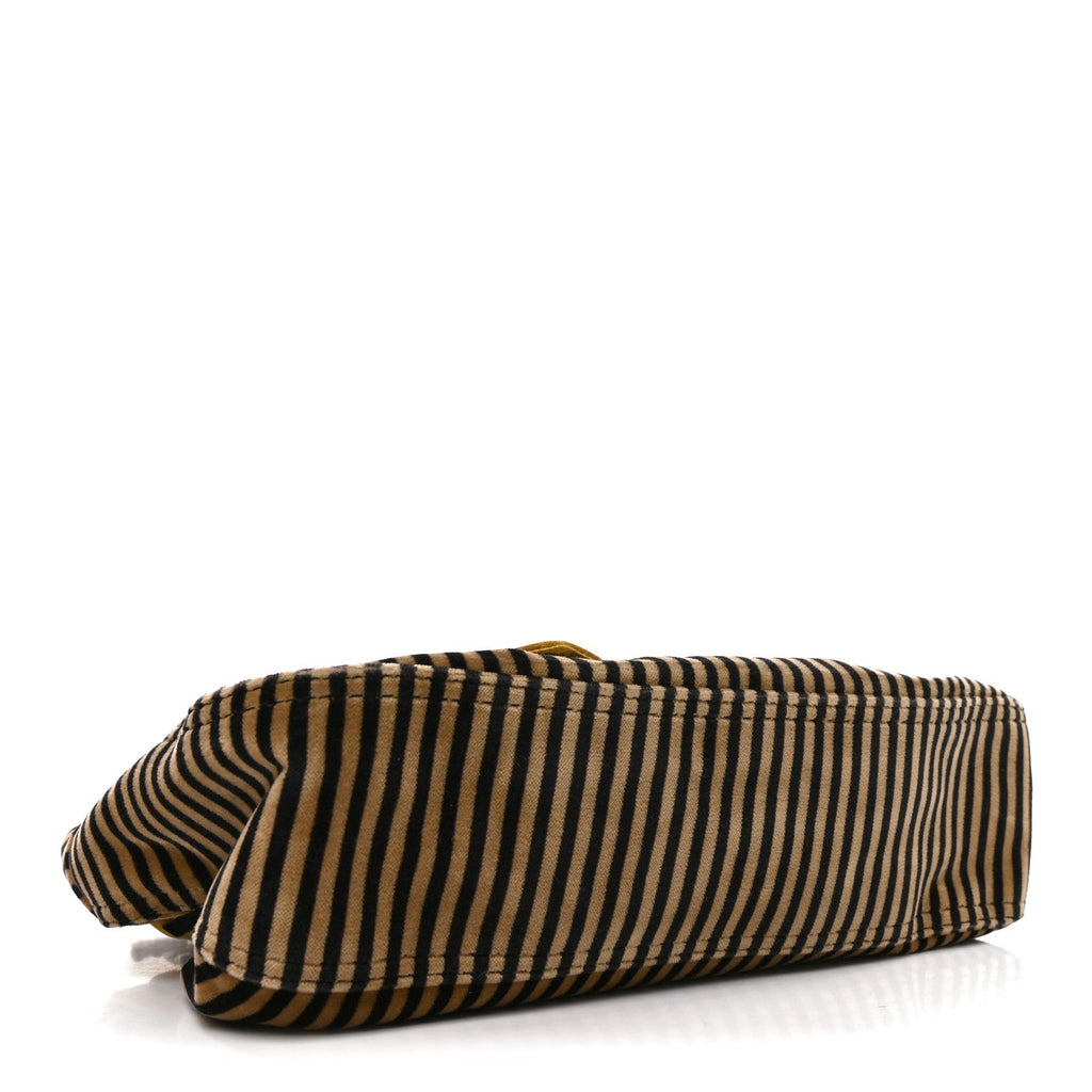 Fendi Velvet Calf Hair Pequin B Bag Tan Black