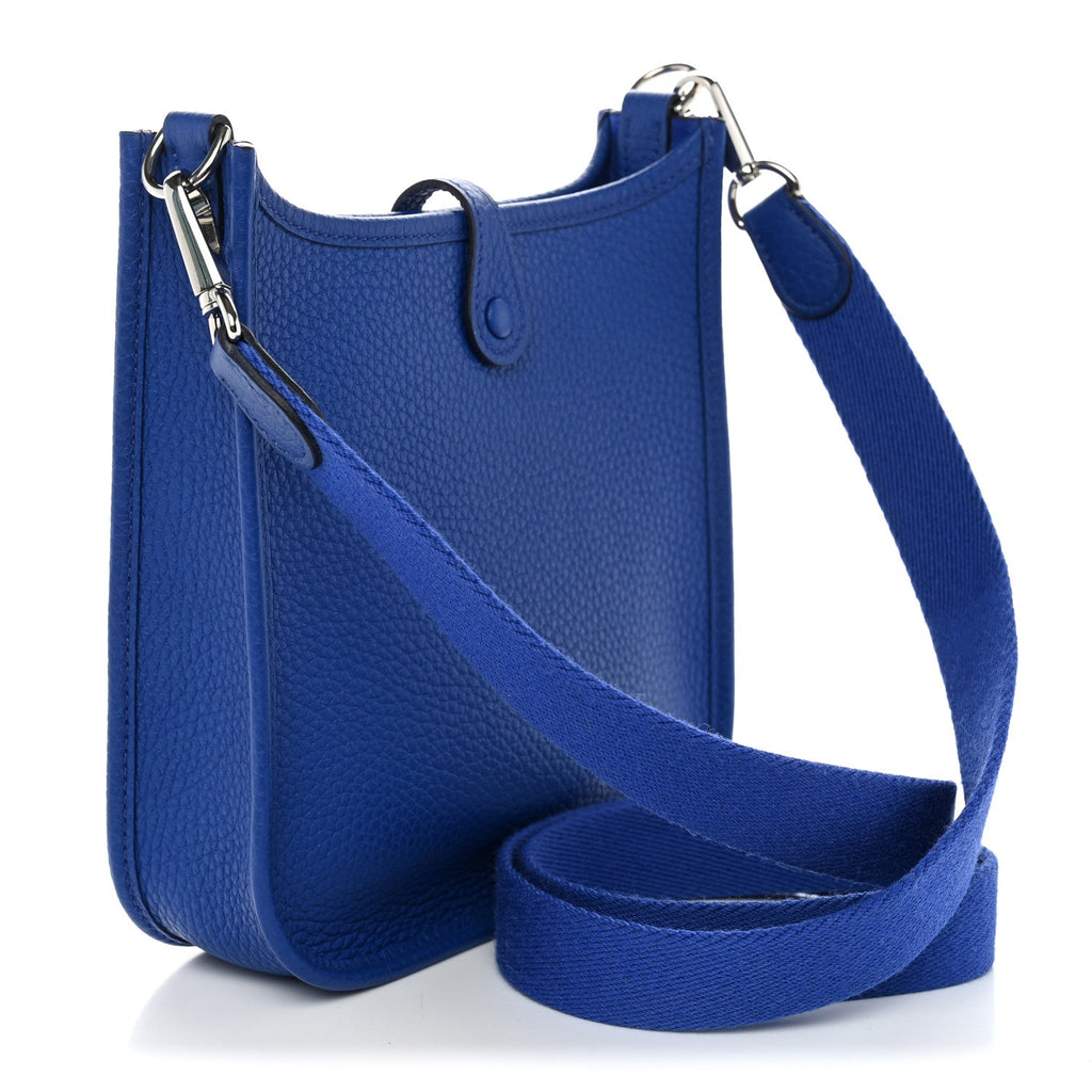Hermès Taurillon Clemence Evelyne TPM Bleu Hydra