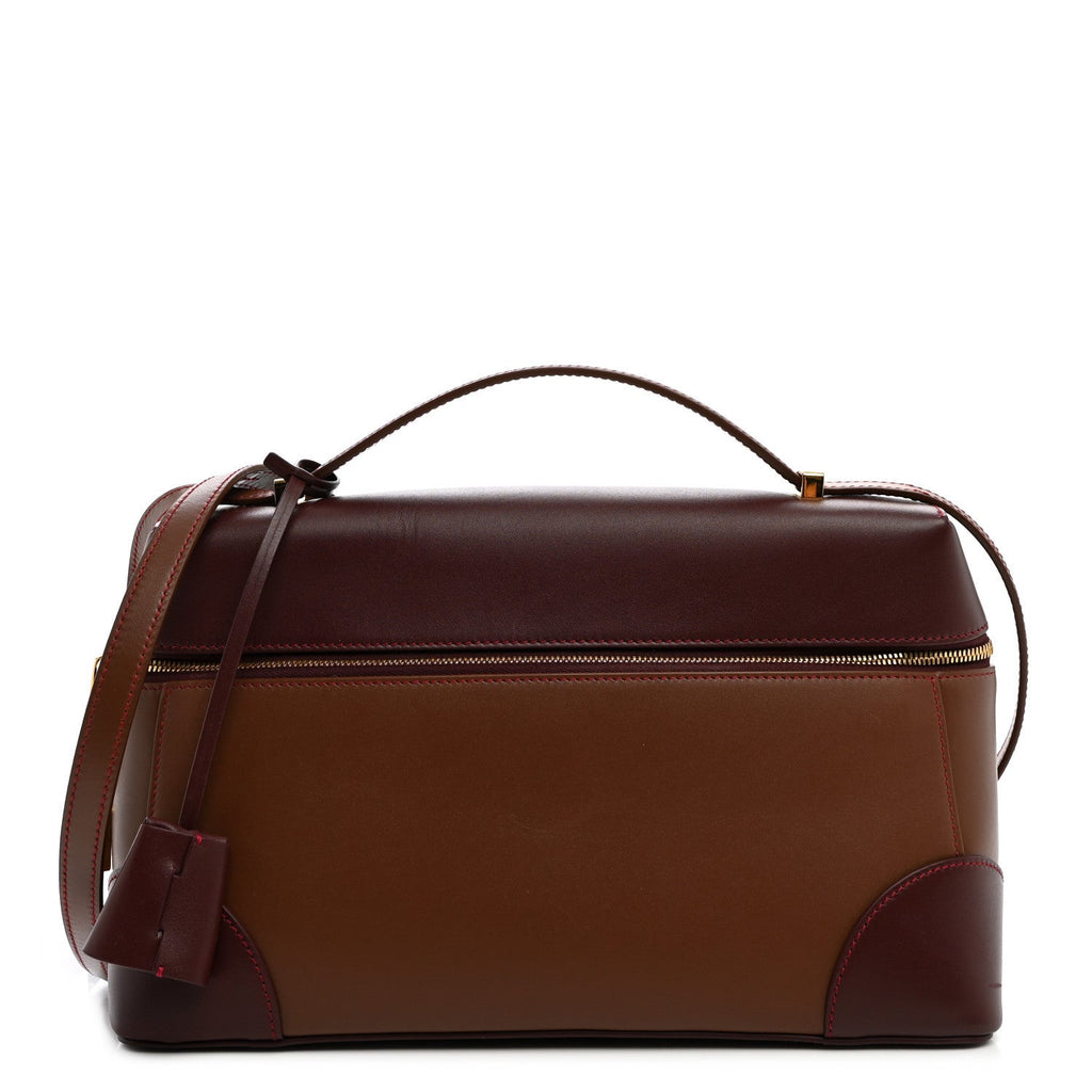 Loro Piana Smooth Calfskin Extra Bag L27 Burnt Tan Oxblood