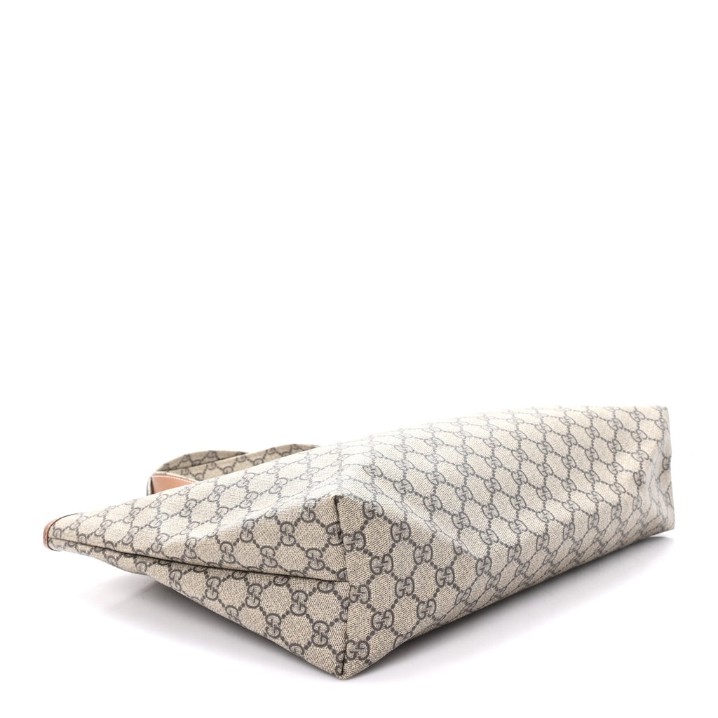 Gucci GG Plus Monogram Medium Signature Web Loop Tote Light Brown