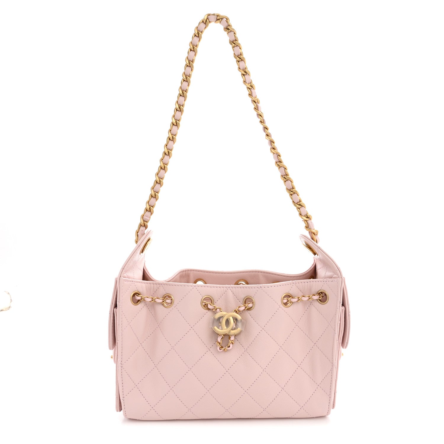 Chanel Caviar Quilted Mini Chanel 25 Handbag Light Pink