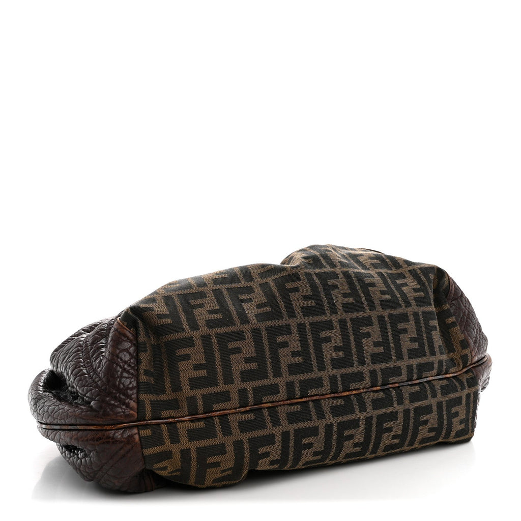 Fendi Zucca Nappa Nuvolata Vitello Tortuga Spy Tobacco Moro