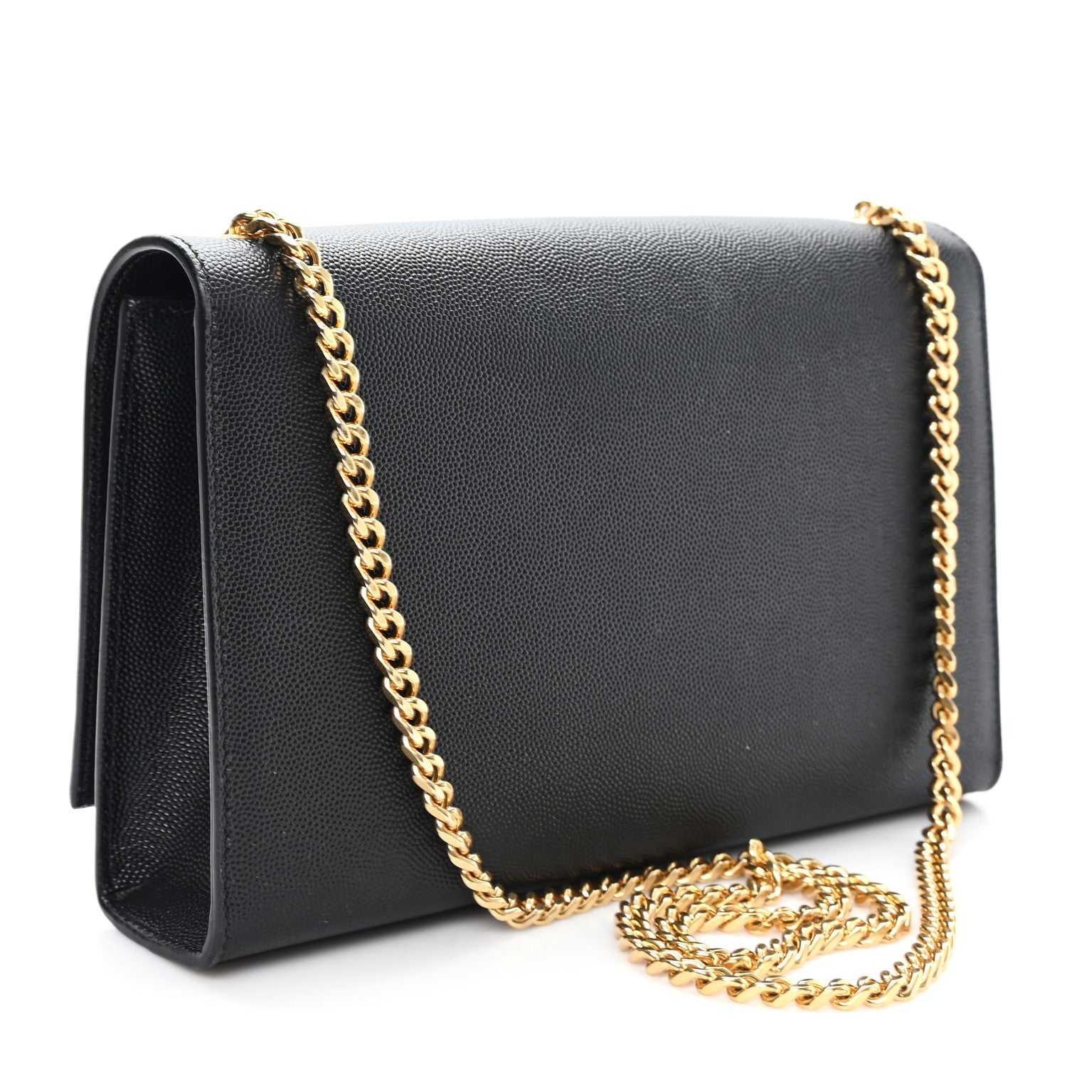 Saint Laurent Grain De Poudre Small Monogram Kate Satchel Black