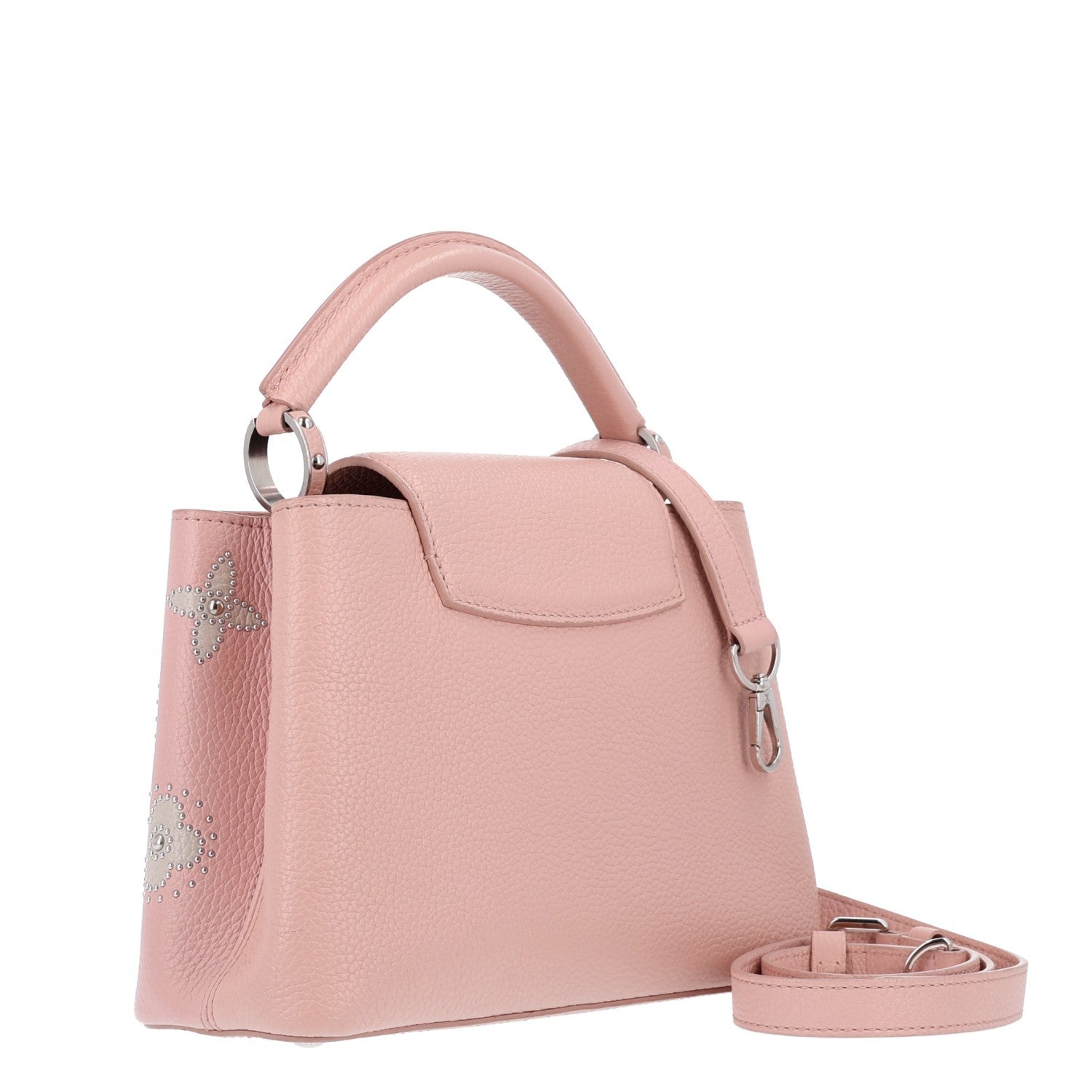Louis Vuitton Taurillon Studded Flowers Capucines BB Magnolia
