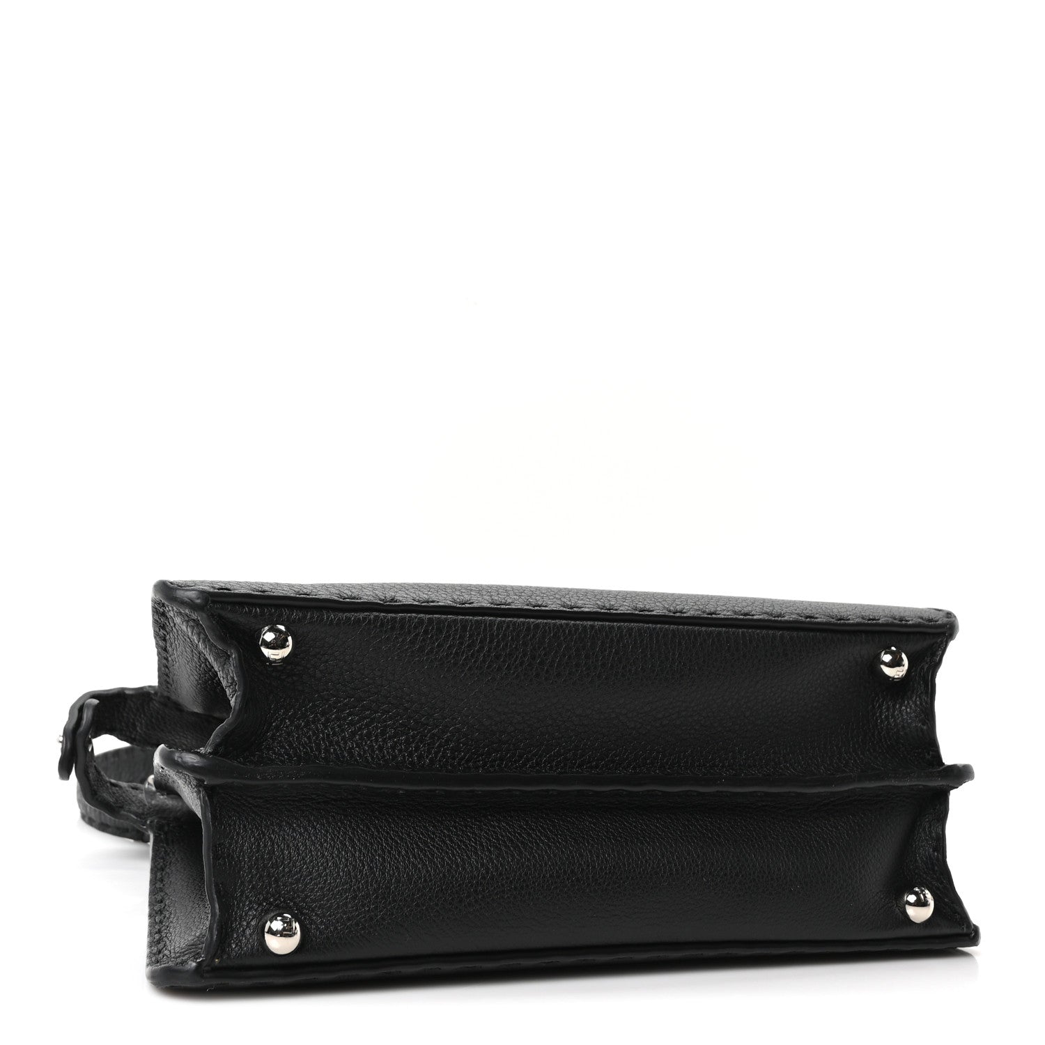 Fendi Cuoio Romano Selleria Chamois Small Peekaboo I SEE U Satchel Black Camel Sunflower