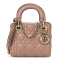 Dior Lambskin Cannage Mini Lady Dior Blush