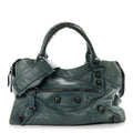 Balenciaga Chevre Giant 21 Silver Hardware City Neiman Marcus LE Bleu