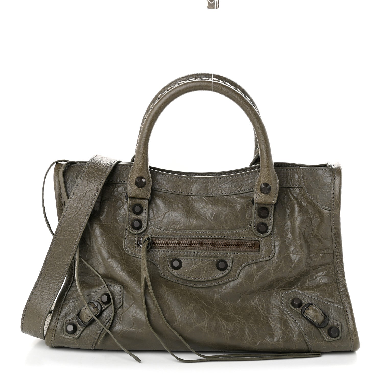 Balenciaga Agneau Arena Classic Hardware Small Le City Army Green