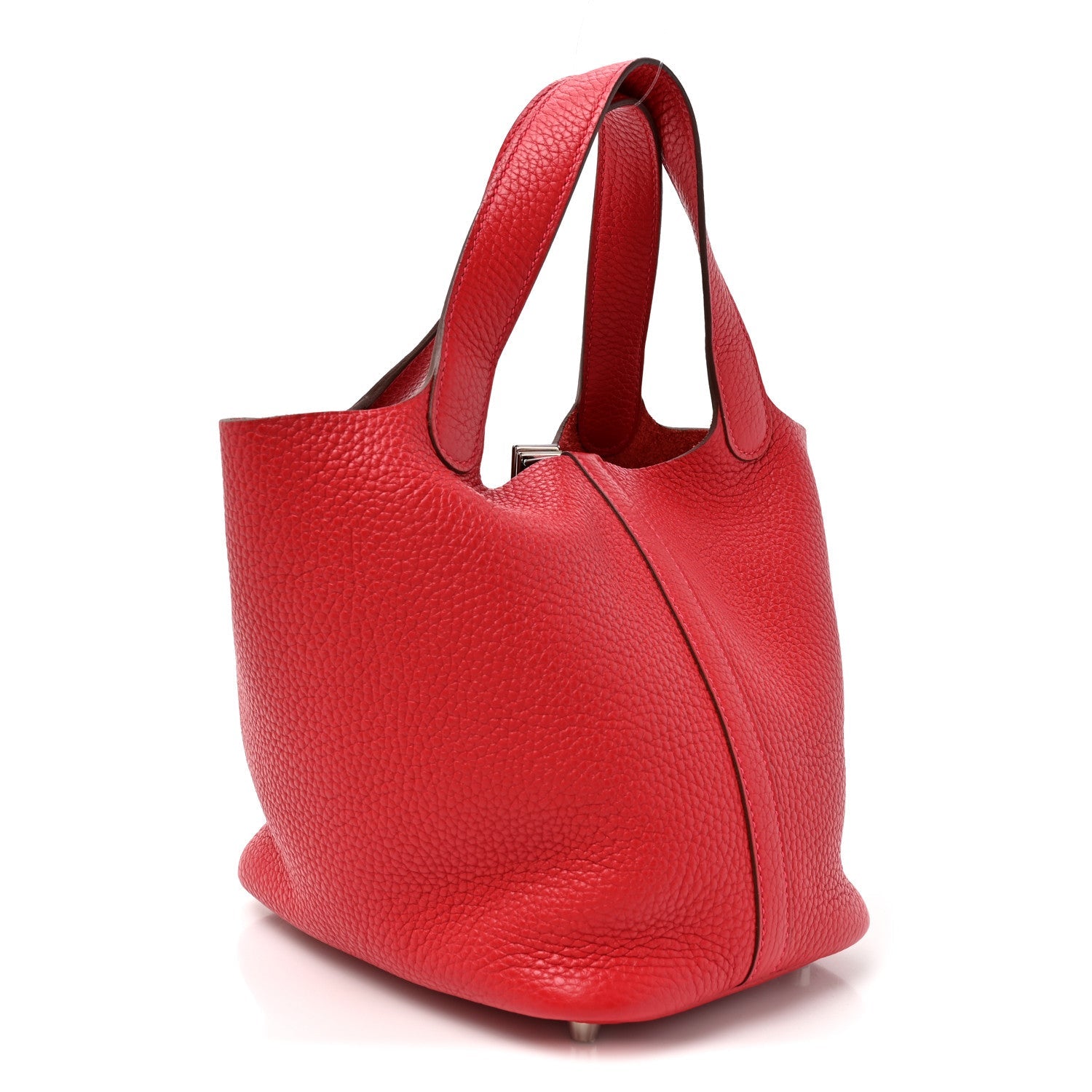 Hermès Taurillon Clemence Picotin Lock 18 PM Rouge Casaque