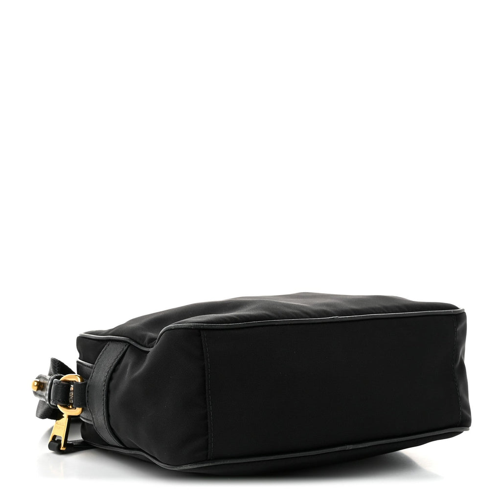 Prada Tessuto Nylon Soft Calf Camera Bag Black