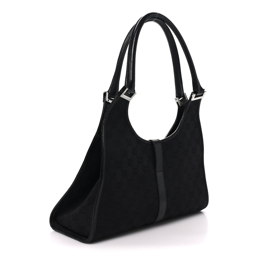Gucci Monogram Jackie Shoulder Bag Black