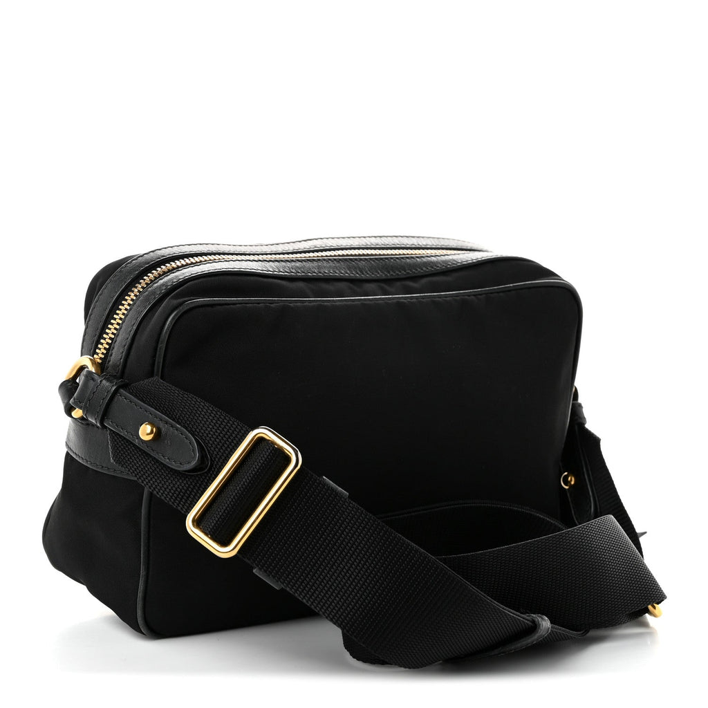 Prada Tessuto Nylon Soft Calf Camera Bag Black