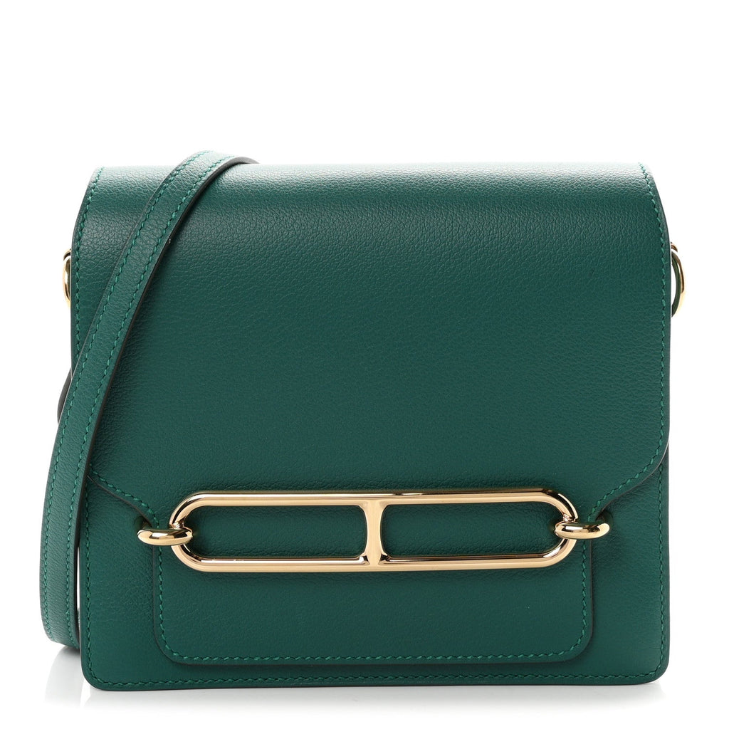 Hermès Evercolor Mini Sac Roulis Malachite
