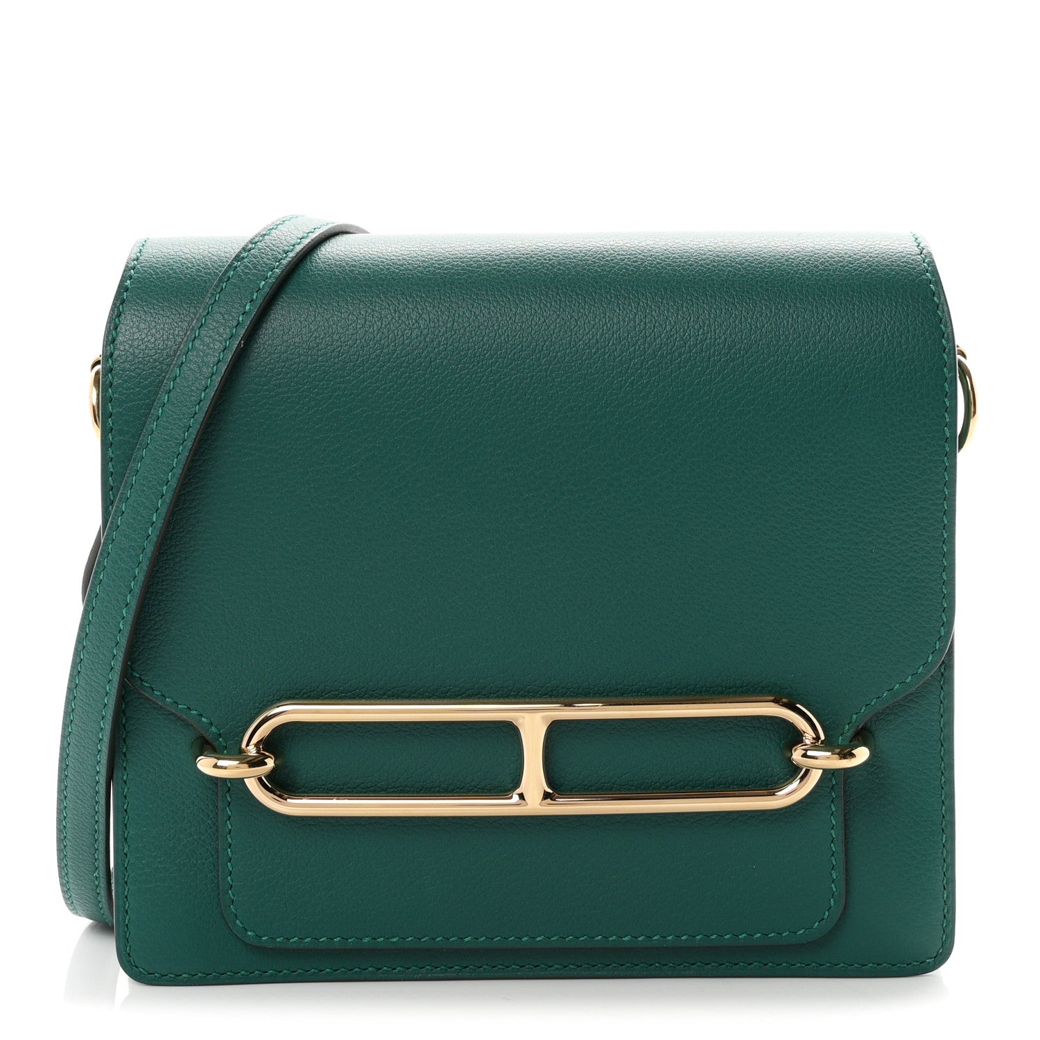 Hermès Evercolor Mini Sac Roulis Malachite