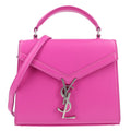 Saint Laurent Mini Cassandra Top Handle Bag Electric Fuchsia front view