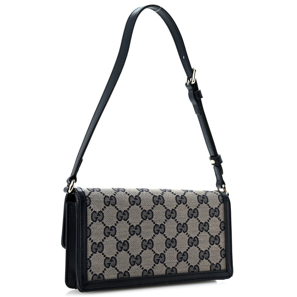 Gucci GG Monogram Mini Luce Shoulder Bag Beige Blue
