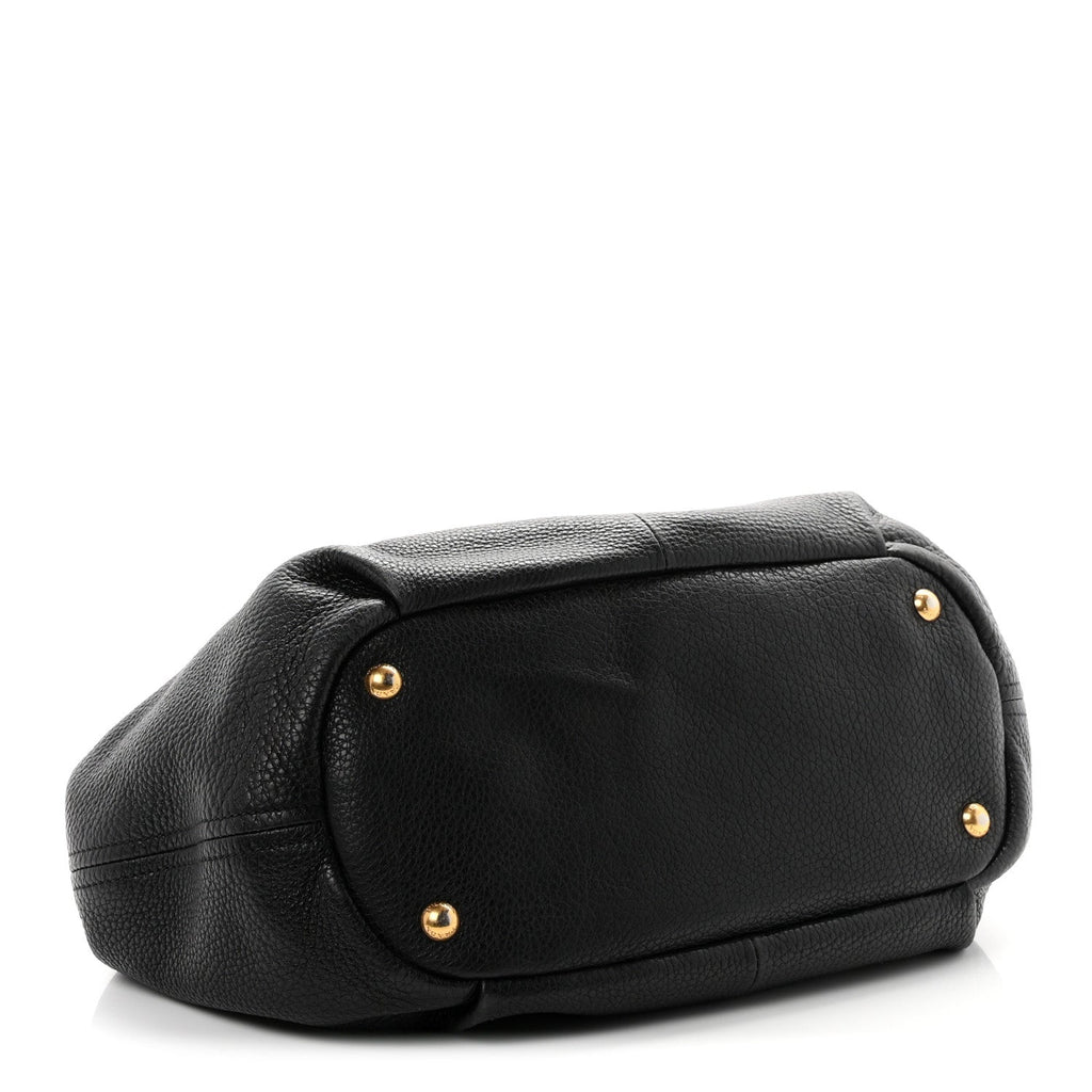 Prada Vitello Daino Tote Black