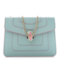 Bvlgari Serpenti Forever Crossbody Bag Light Blue front view