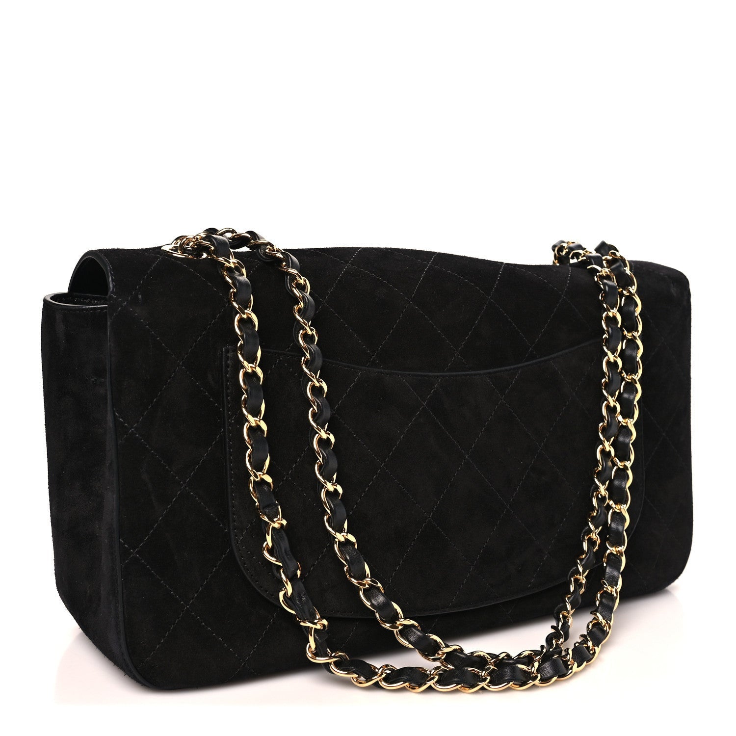 Chanel Suede Calfskin Small Maxi Flap Black