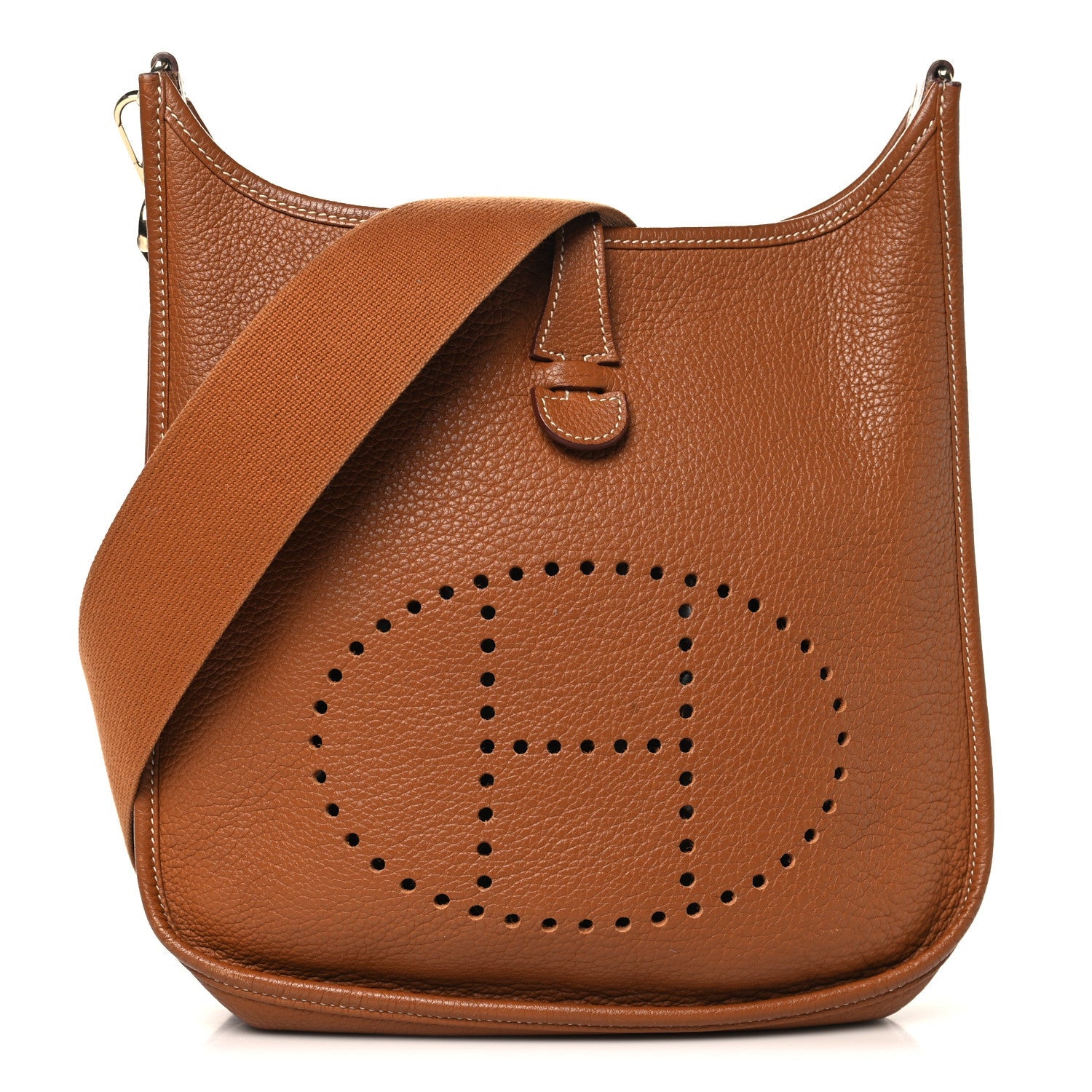 Hermès Taurillon Clemence Evelyne II PM Gold