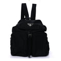 Prada Tessuto Nylon Saffiano Vela Backpack Black
