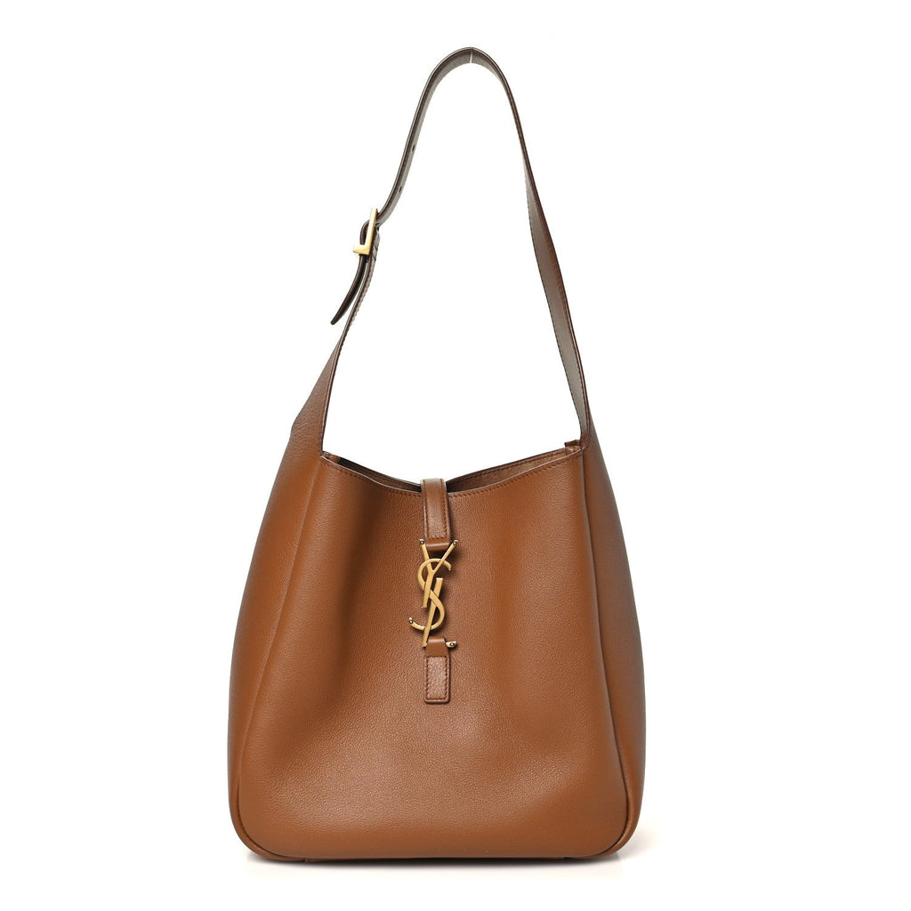 Saint Laurent Smooth Calfskin Small Le 5 A 7 Soft Hobo Fox