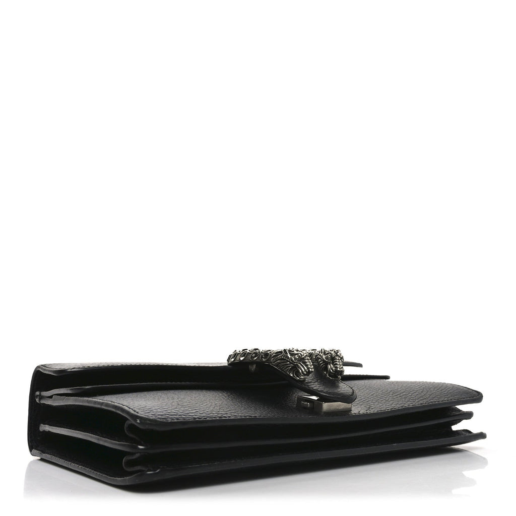 Gucci Pebbled Calfskin Small Dionysus Shoulder Bag Black