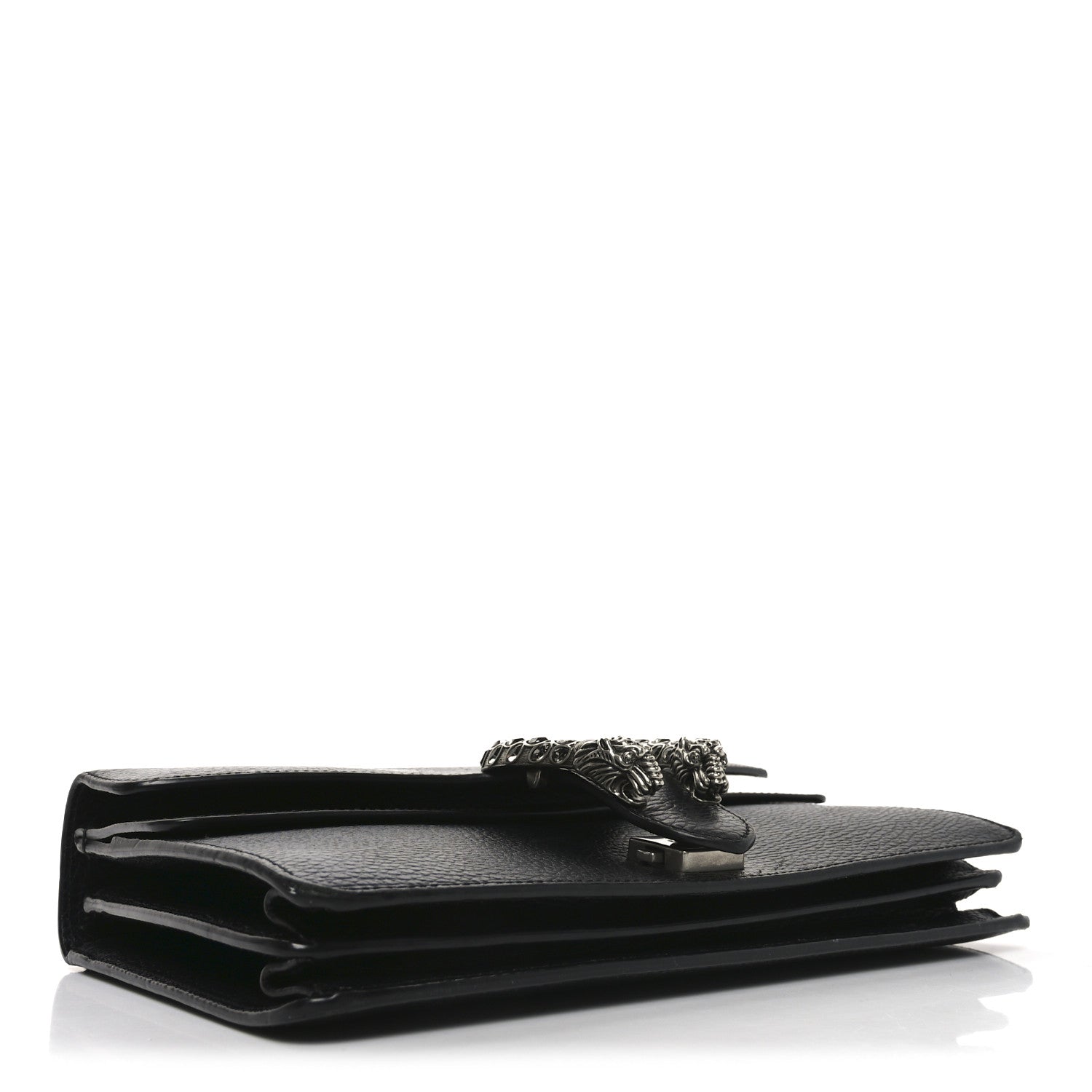 Gucci Pebbled Calfskin Small Dionysus Shoulder Bag Black