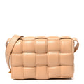 Bottega Veneta Nappa Maxi Intreccio Padded Cassette Crossbody Bag Almond