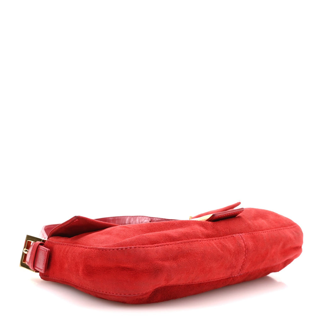 Fendi Suede Baguette Red