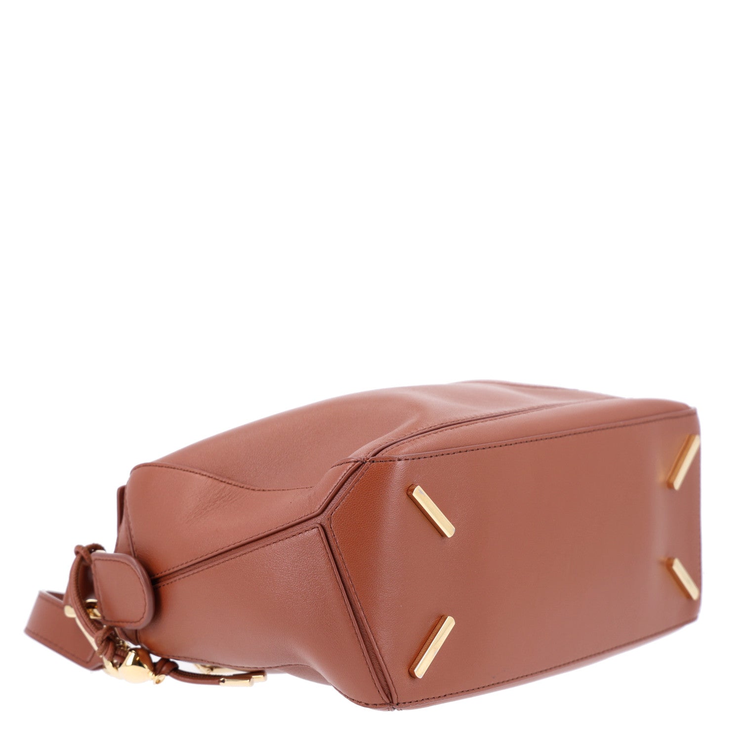 Loewe Nappa Lambskin Small Featherlight Puzzle Bag Pecan