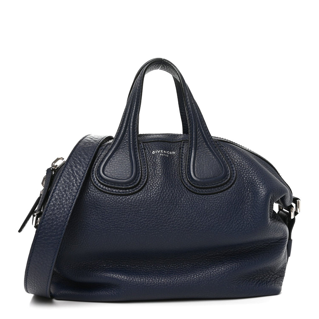 Givenchy Pebbled Calfskin Small Nightingale Night Blue