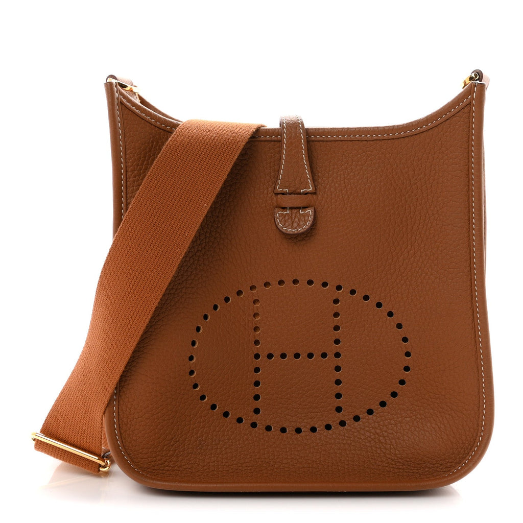 Hermès Taurillon Clemence Evelyne 23 Poche III Gold