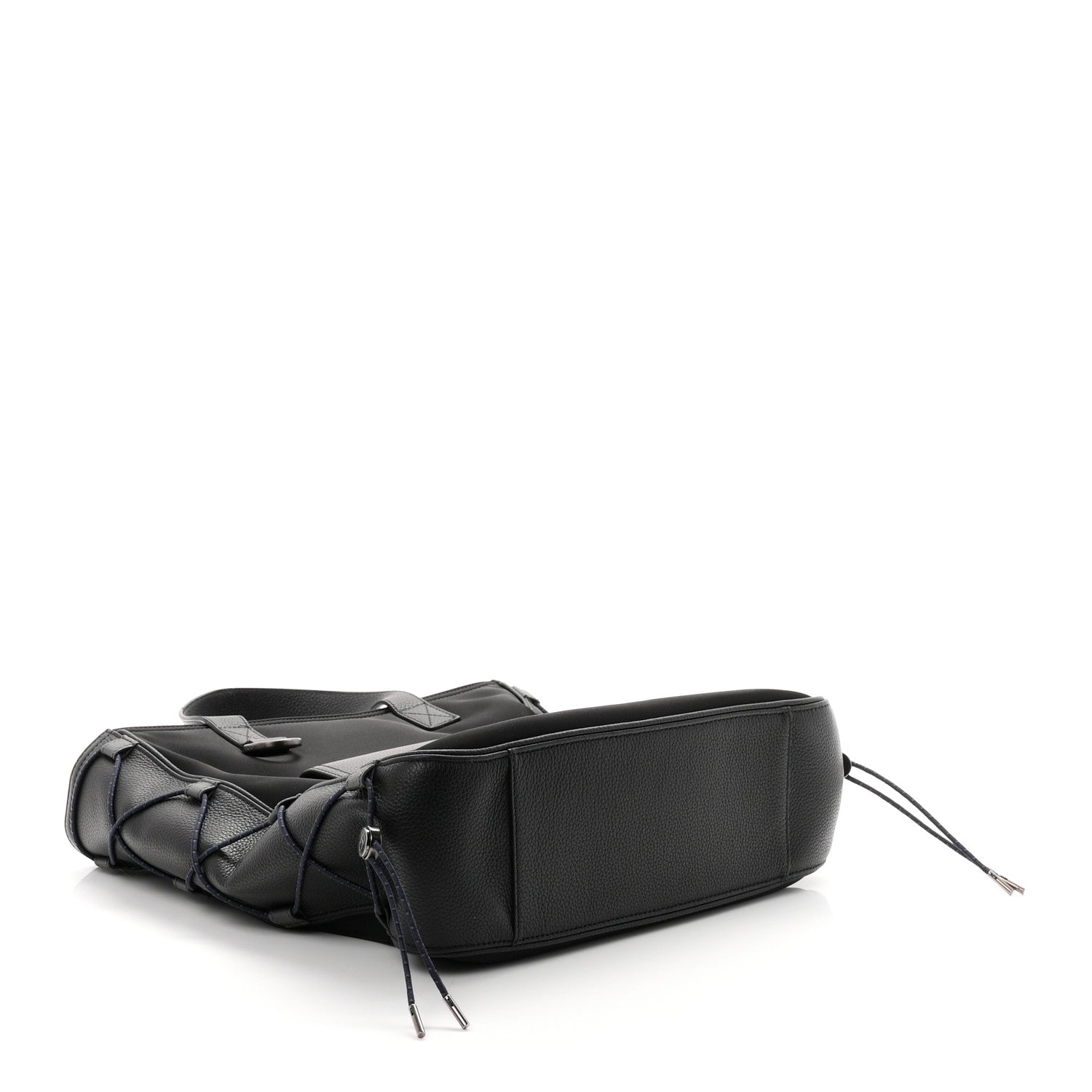 Dior X SACAI Nylon Grained Calfskin Saddle Tote Black