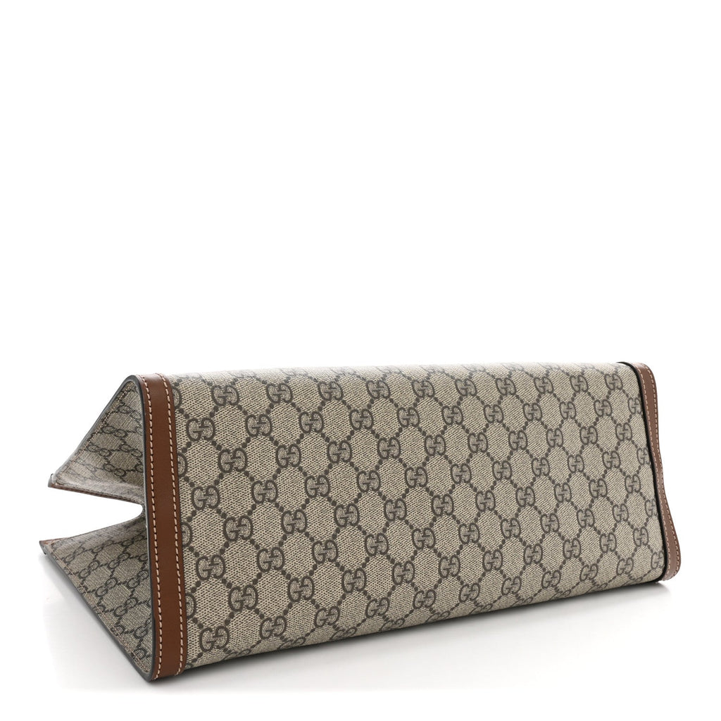 Gucci GG Supreme Monogram Medium Padlock Tote Beige Cuir