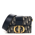 Dior Oblique 30 Montaigne Box Bag Blue
