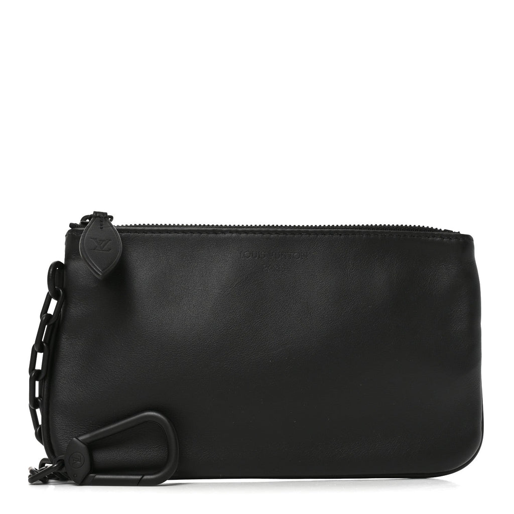 Louis Vuitton Calfskin Monogram Speedy P9 Bandouliere 40 Pochette Ultra Black