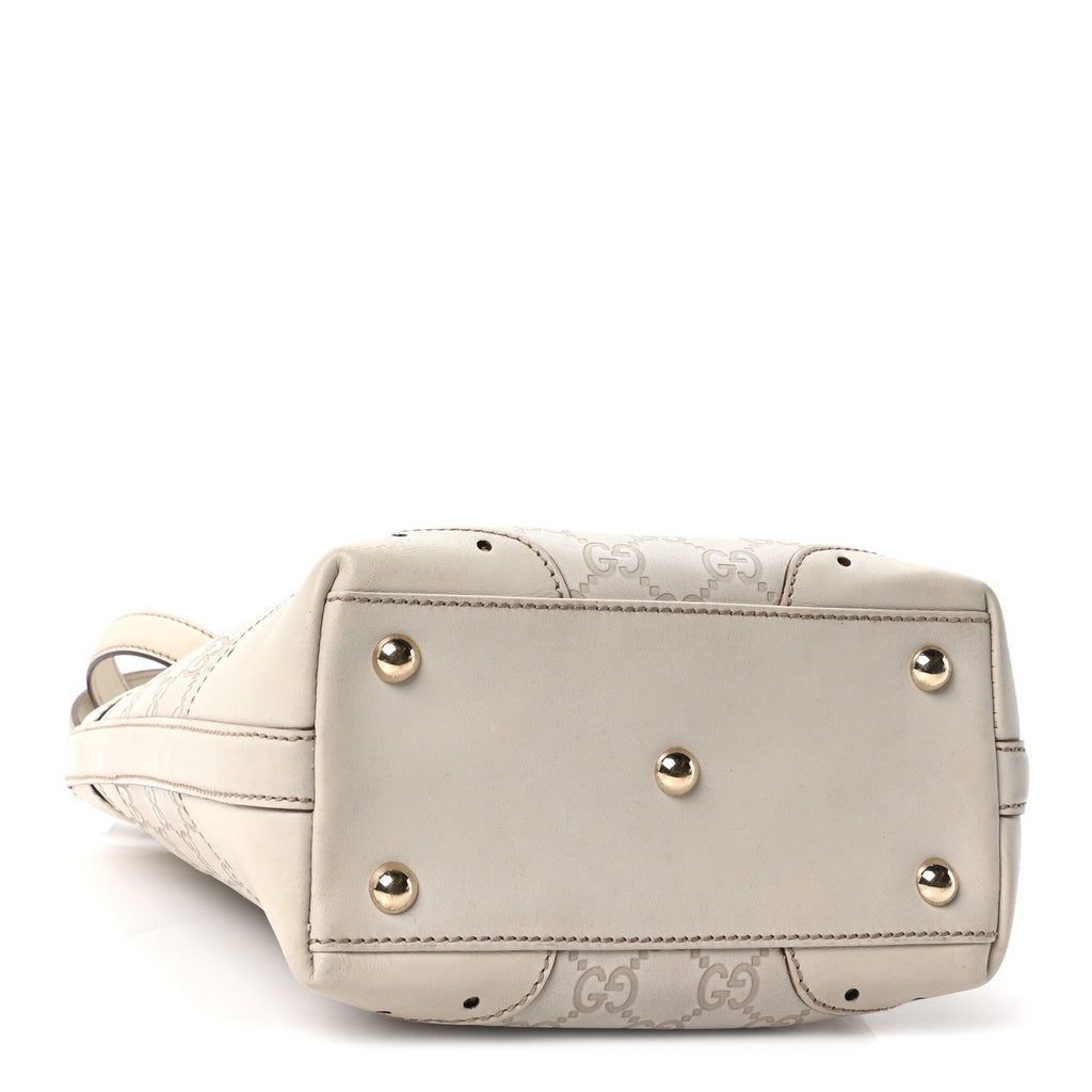 Gucci Guccissima Small Punch Tote Off White