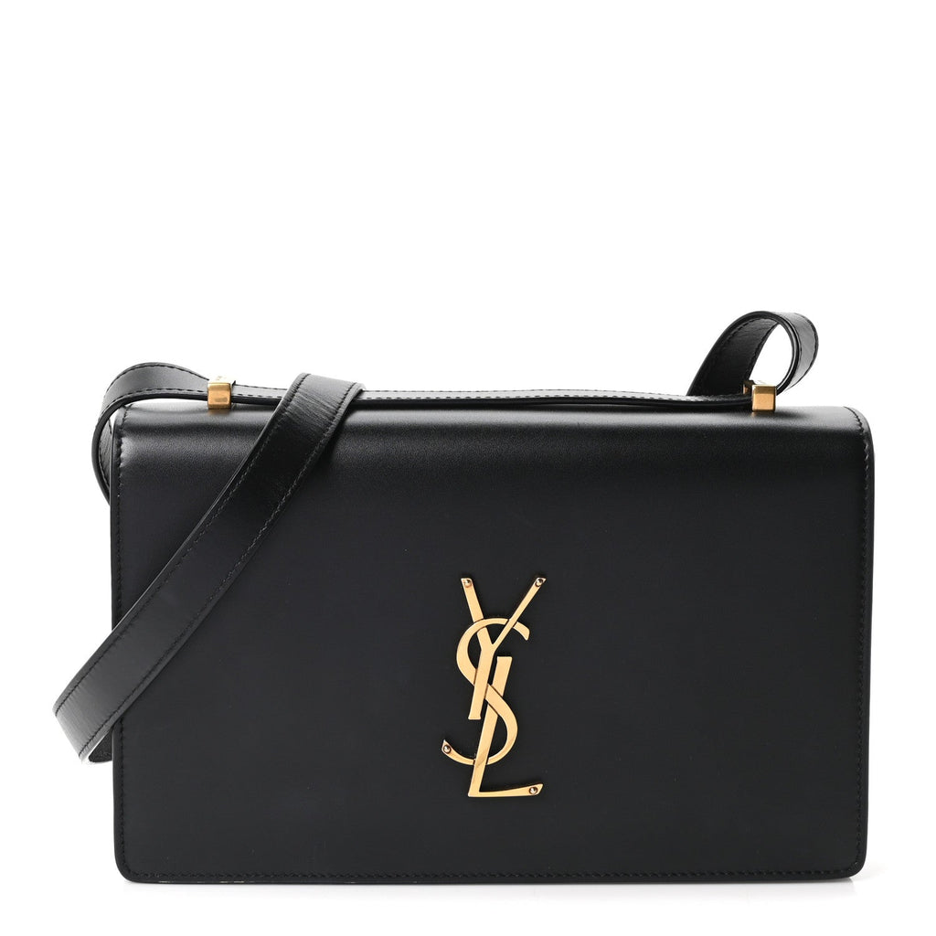 Saint Laurent Calfskin Monogram Small Dylan Shoulder Bag Black