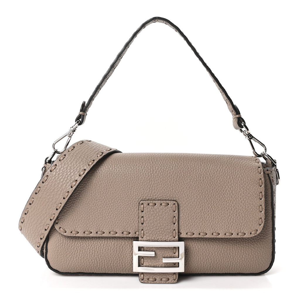 Fendi Cuoio Roma Sellerissima Nappa Sintetica Tape Stitch Baguette Corda