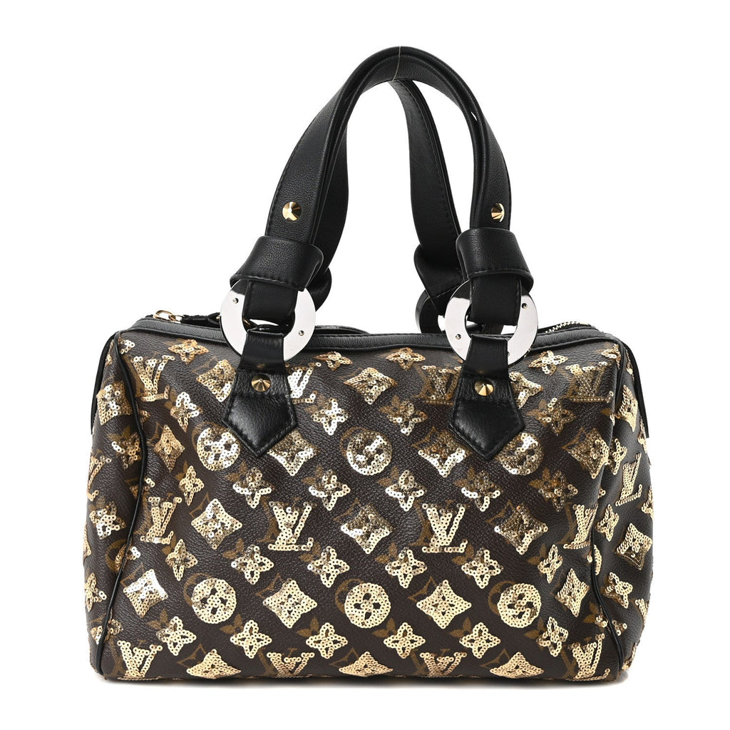 Louis Vuitton Monogram Sequins Eclipse Speedy 28 Gold
